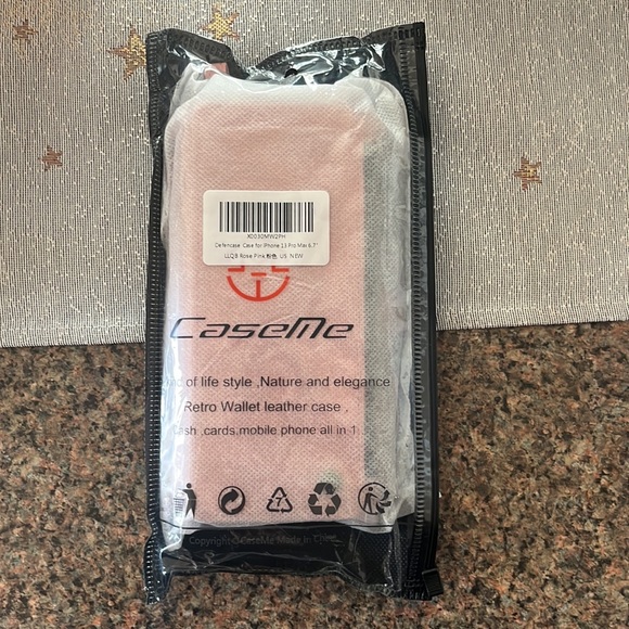 iPhone 13 Pro Max Rose Pink Phone Case Wallet - Picture 4 of 4